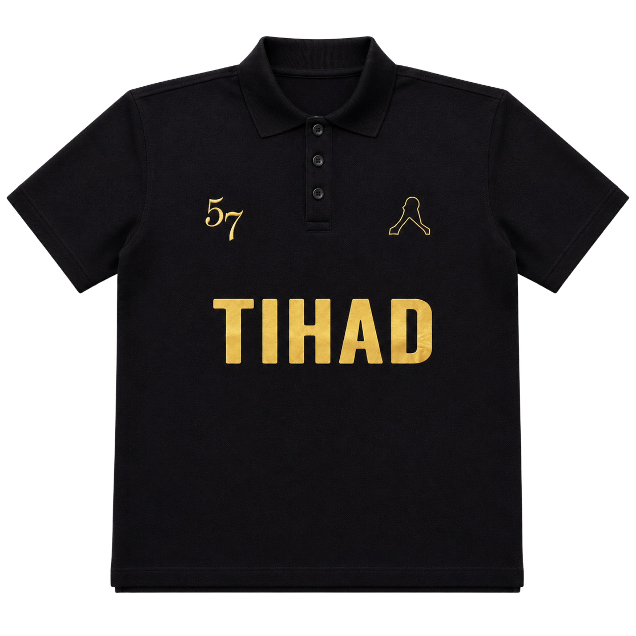 TIHAD Polo – Black & Gold