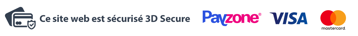 Ce site web est sécurisé 3D Secure – Payzone – VISA – Mastercard